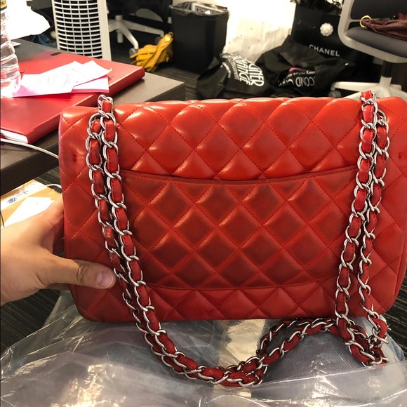 Lambskin quilted jumbo double flap bag - Picture 3 of 4